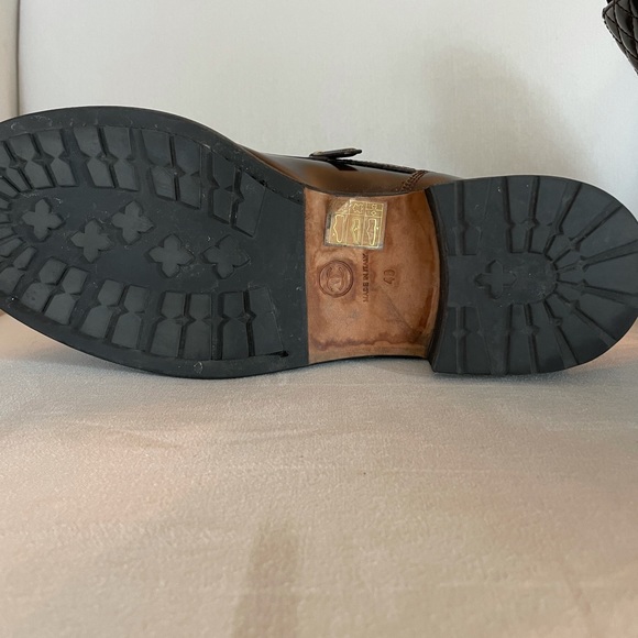 Chanel sz 40 combat boots in burgundy/ brown - Picture 7 of 11